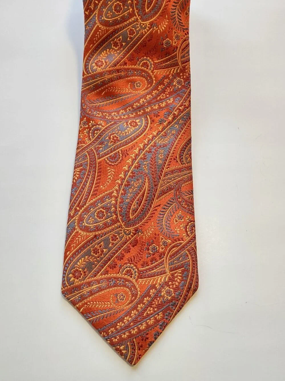 Vintage Robert Talbott Carmel Silk Neck Tie USA Made Paisley Jacquard  59